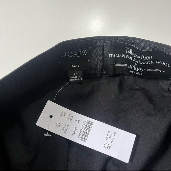 J.Crew NWT 2024 Full-length Kate pant in Italian bi-stretch wool blend 8P - Picture 5 of 14